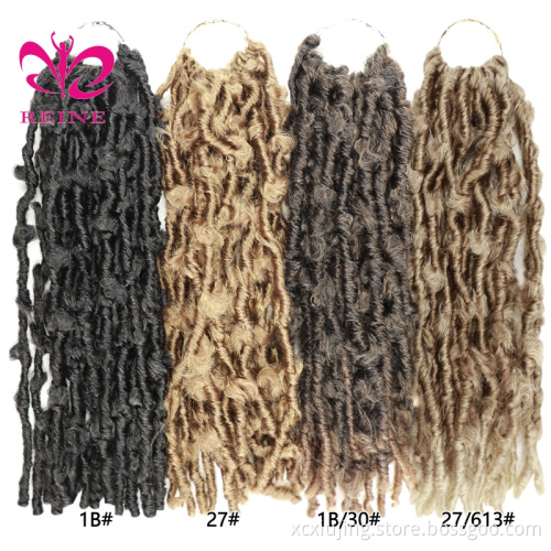 REINE Synthetic hair extention Bob Locs For African women Crochet Distressed Soft Faux butterfly locs